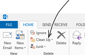 Clean up outlook