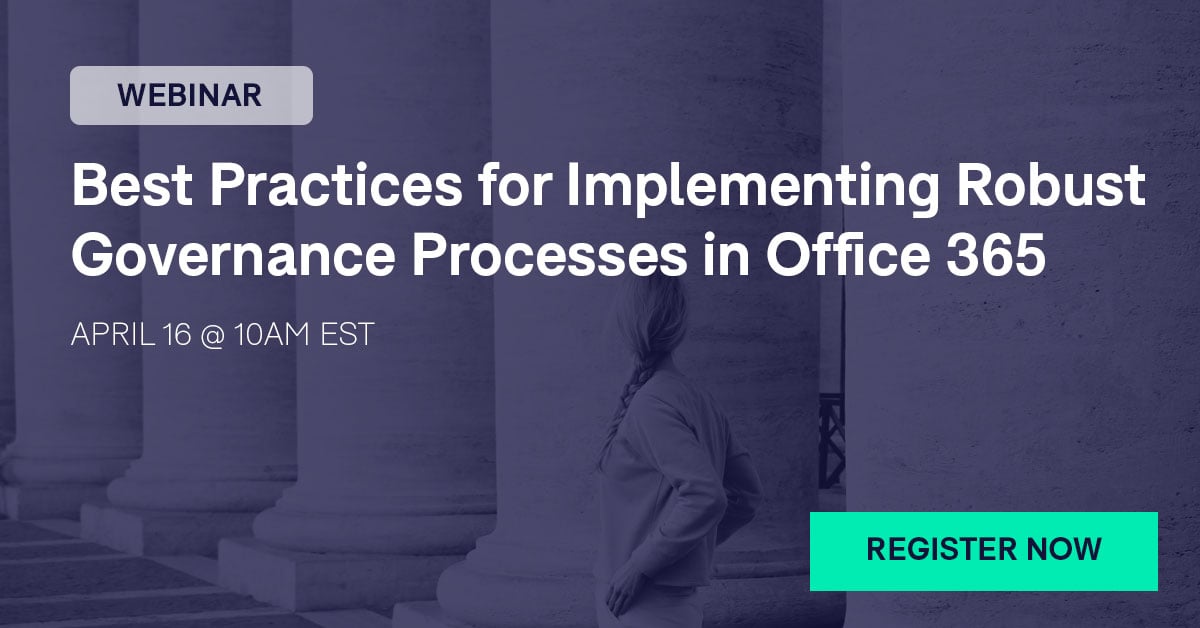 Webinar Governance Processes Office 365 Compliance Playbook