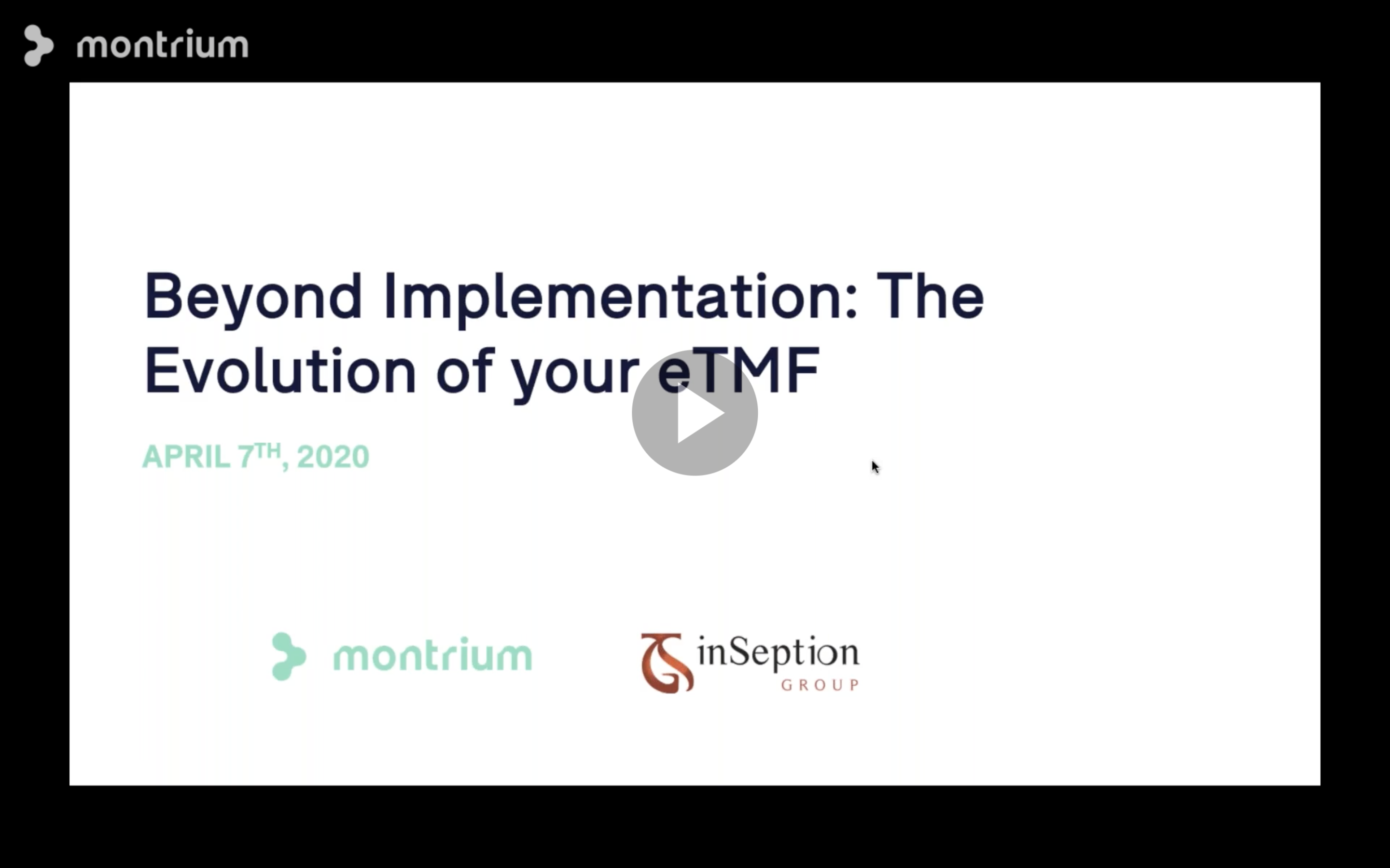 Montrium Webinars Wrapped 2020 eTMF Evolution