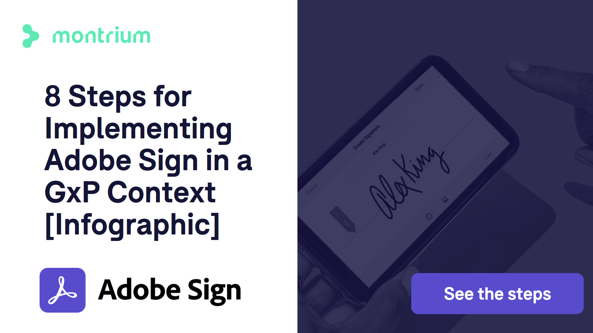 8 Steps for Implementing Adobe Sign in a GxP Context [Infographic]